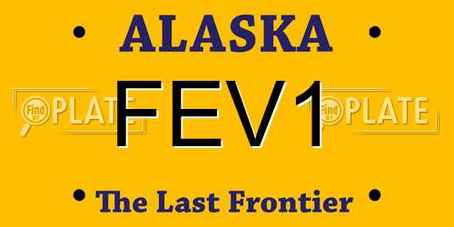 FEV1 Alaska License Plate