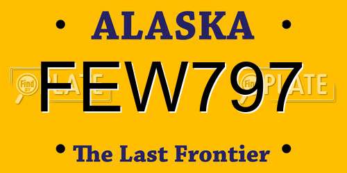 FEW797 Alaska License Plate