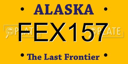 FEX157 Alaska License Plate