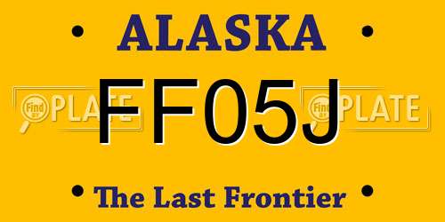 FF05J Alaska License Plate