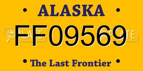 FF09569 Alaska License Plate