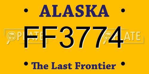 FF3774 Alaska License Plate