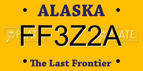 FF3Z2A Alaska License Plate
