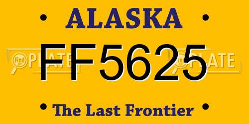 FF5625 Alaska License Plate