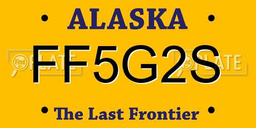 FF5G2S Alaska License Plate