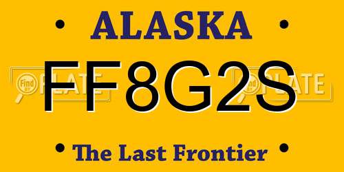 FF8G2S Alaska License Plate