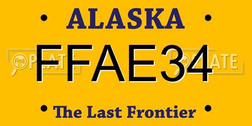 FFAE34 Alaska License Plate