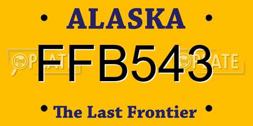 FFB543 Alaska License Plate