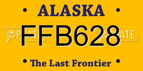 FFB628 Alaska License Plate