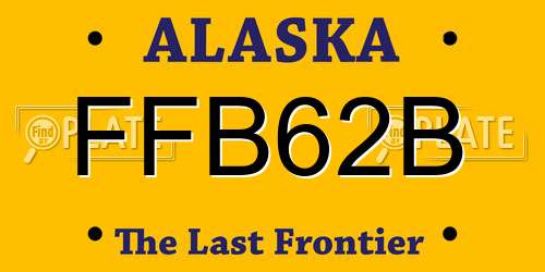 FFB62B Alaska License Plate