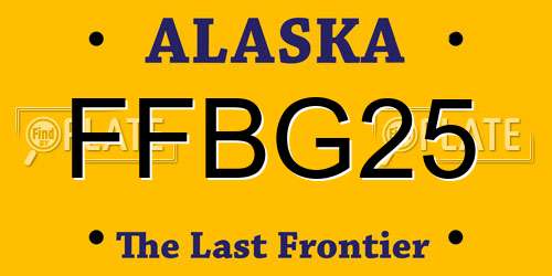 FFBG25 Alaska License Plate