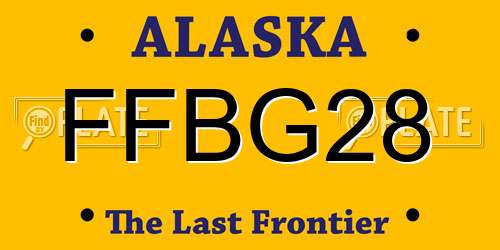 FFBG28 Alaska License Plate
