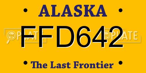 FFD642 Alaska License Plate