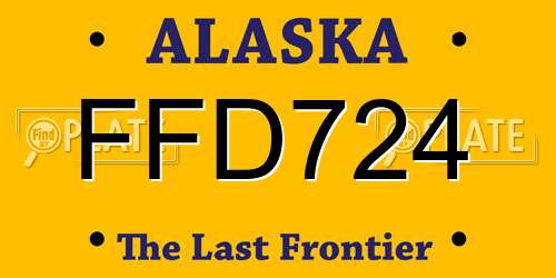 FFD724 Alaska License Plate