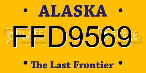 FFD9569 Alaska License Plate
