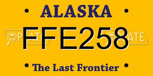 FFE258 Alaska License Plate
