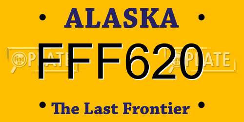 FFF620 Alaska License Plate