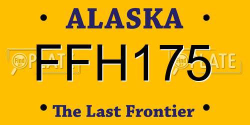 FFH175 Alaska License Plate