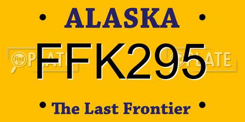 FFK295 Alaska License Plate