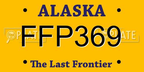 FFP369 Alaska License Plate