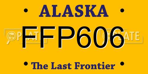 FFP606 Alaska License Plate