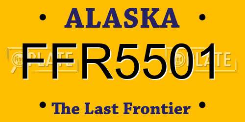 FFR5501 Alaska License Plate