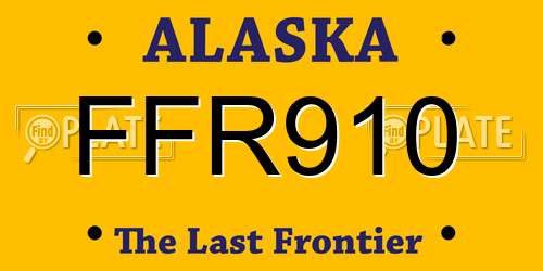 FFR910 Alaska License Plate