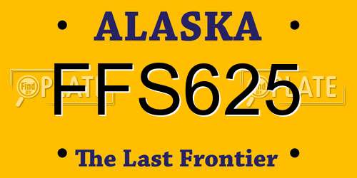 FFS625 Alaska License Plate