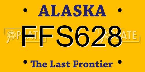 FFS628 Alaska License Plate