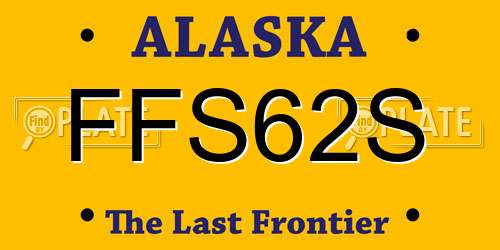 FFS62S Alaska License Plate