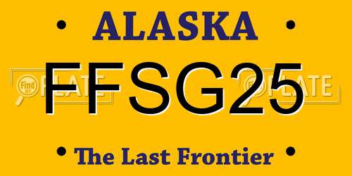 FFSG25 Alaska License Plate