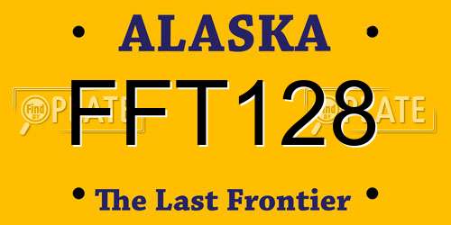FFT128 Alaska License Plate