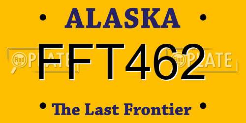 FFT462 Alaska License Plate