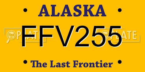 FFV255 Alaska License Plate