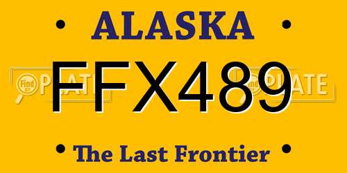 FFX489 Alaska License Plate