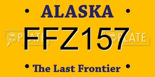 FFZ157 Alaska License Plate