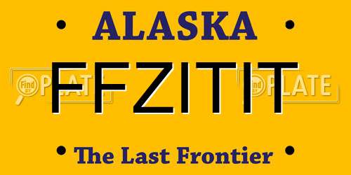 FFZITIT Alaska License Plate