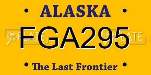 FGA295 Alaska License Plate
