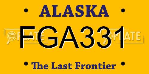FGA331 Alaska License Plate
