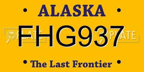 FHG937 Alaska License Plate