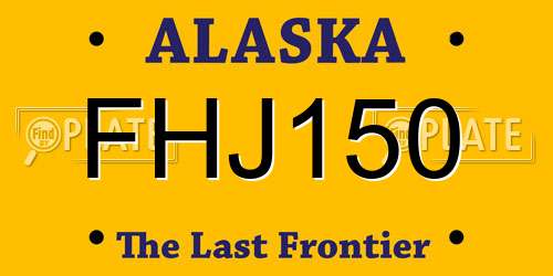 FHJ150 Alaska License Plate