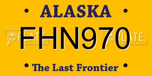 FHN970 Alaska License Plate