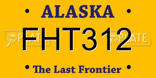 FHT312 Alaska License Plate