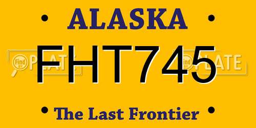 FHT745 Alaska License Plate