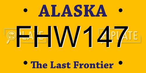 FHW147 Alaska License Plate
