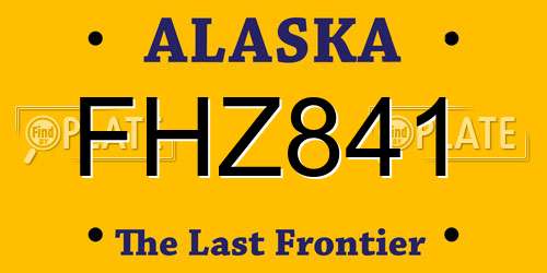FHZ841 Alaska License Plate