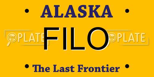 FILO Alaska License Plate