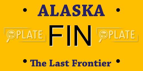 FIN Alaska License Plate