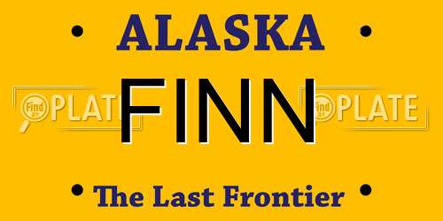 FINN Alaska License Plate