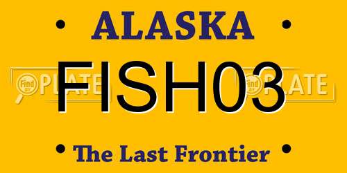 FISH03 Alaska License Plate